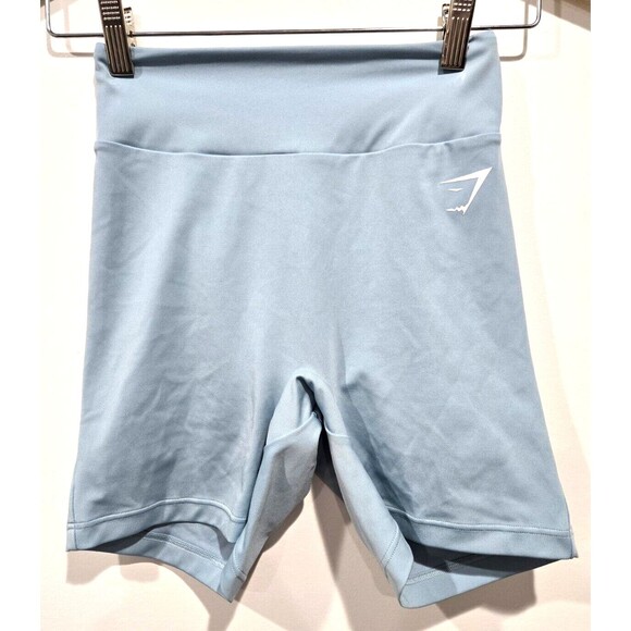 Gymshark Women's Gym Shorts GS Power Original Tight Shorts Coastal Blue Small - Picture 1 of 7